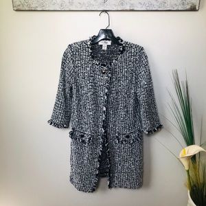 St John Fringed / Tweeted Long Jacket.